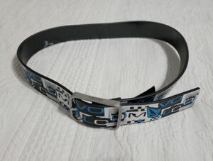 Volcom Skater Belt Size 29"- 35" Abstract Art Blue White Black Pop Art Genuine 海外 即決