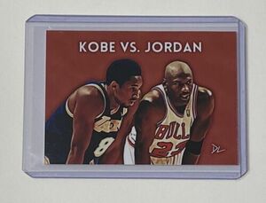 Kobe Bryant Vs. Michael Jordan Limited Edition Artist Signed Trading Card 3/10 海外 即決