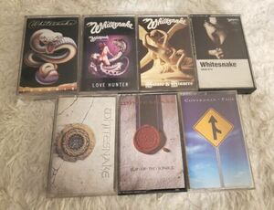 WHITESNAKE 7 Cassette Lot HEAVY METAL Trouble LOVE HUNTER Saints & Sinners SLIDE 海外 即決