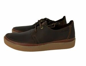 Clarks Men’s Oakpark Lace Oxford ブラウン レザー Shoes 31cm(US13) 海外 即決