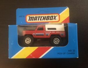 MATCHBOX MB 35 Aspen Pick-up Camper - New In Original Unopened Box - MB-35 MB35 海外 即決