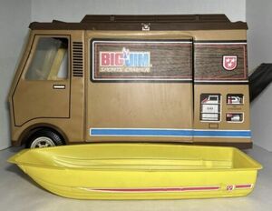 1971 Mattel Big Jim Sports Camper With Free Boat 海外 即決