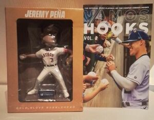 Jeremy pena gold glove bobblehead And 2024 Hooks Playbill Astros Top Prospects 海外 即決