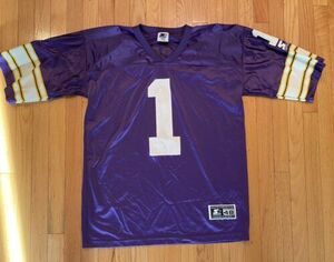 Vintage Starter Minnesota Vikings Warren Moon Jersey Mens Sz 48 LG Made in USA 海外 即決