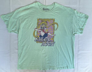 Sailor Moon T Shirt Men’s Size 3XL Mint Green Anime Manga OG Vintage 90's 1747 海外 即決