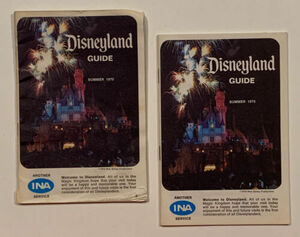 Lot of (2) Guides: 1970 DISNEYLAND Guide - Summer - Walt Disney - Magic Kingdom 海外 即決