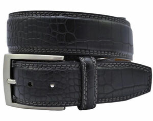Greg Norman Crocodile Print Leather Golf Belt Dress Belt Size 34 Style GNL009 海外 即決