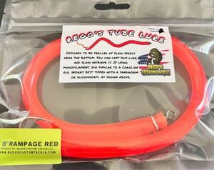 18” Rego Tube Lure striper Fishing Bait. Trolling Rig. Rampage Red 海外 即決