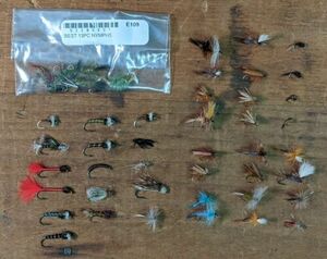 53 Assorted Fly Fishing Flies, Lures, Smaller Sizes 海外 即決