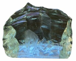 Vintage Kosta Boda Signed Glass Art/sculpture By Vickie Lindstrand - Buck/Deer 海外 即決