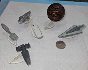 Vintage Star Wars Micro Machine Lot Of 6 . Death Star And Ships 海外 即決