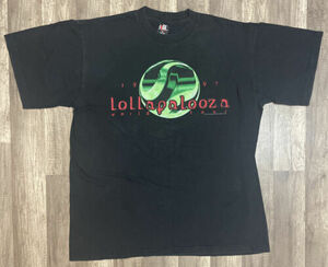 Black VTG 90S Lollapalooza 1997 World Tour Shirt T-Shirt GIANT tag 海外 即決