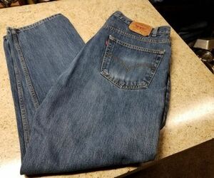 MENS LEVI'S 505 "REGULAR FIT" JEANS*SZ 42X30 *CANADA MADE Act 40x30 VGUC 海外 即決