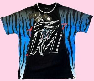 Pro Standard Athletic Luxury Collection Miami Marlins Jersey Shirt Embroided Men 海外 即決