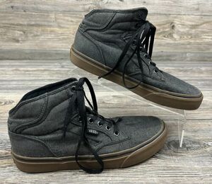 バンズ Off The Wall Men's グレー Canvas High Top スケートボード Sneakers Size 8 海外 即決