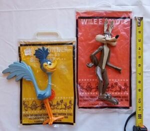 Vintage 1968 Warner Bros 10" Dakin Wile E Coyote Road Runner Looney Tunes Figure 海外 即決