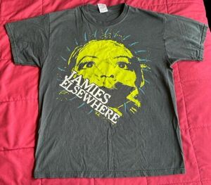 Men’s Large- Vintage Jamie’s Elsewhere Rare Hardcore Band Tee Distressed Black 海外 即決