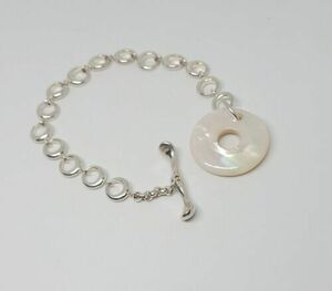 Robert Lee Morris RLM Studio Sterling Silver Mother of Pearl Link Toggle... 海外 即決