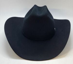 Stetson SKYLINE 6X Black 100% Pure Fur Felt Belted Cowboy Hat Men’s Size 7 5/8 海外 即決