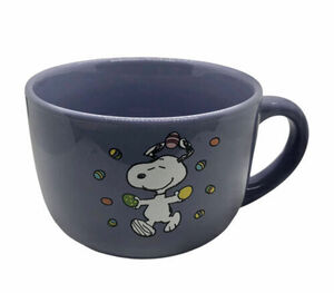 Peanuts Easter 20oz Snoopy Mug Soup Mug Playing With Easter Eggs Purple Handle 海外 即決