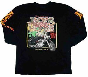 *VTG* TeeJays Jack's Draught House Bike Week '99 L.S. Shirt; Made in USA; XL 海外 即決