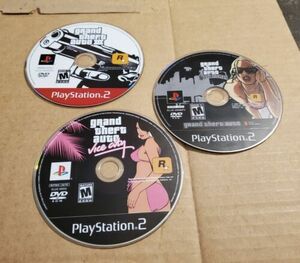 Grand Theft Auto Trilogy GTA (Sony PlayStation 2 PS2 Discs Only Bundle TESTED 海外 即決