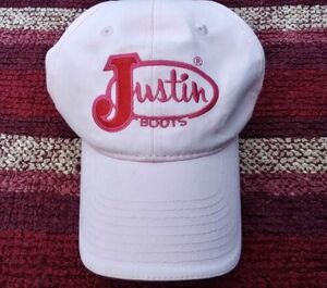 Justin Boots Adjustable Back Baseball Cap Hat Pink Mens 海外 即決