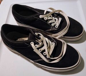 26cm(US8) Women's バンズ Shoes OFF THE WALL Classic ブラック Used Looks New 海外 即決
