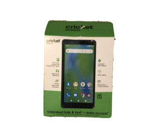 NEW Cricket Vision 2 16GB Black Prepaid Phone-Android (Go Edition) 2yr Warrenty 海外 即決