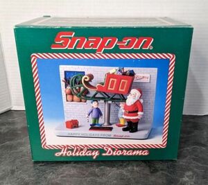 Christmas Gift Snap On Holiday Diorama Tune up Counselor Santa Elves Sleigh 2001 海外 即決