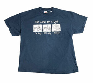 Vintage Y2K Tennessee River T-Shirt The Life Of A Cop On Duty Off Duty Size XL 海外 即決