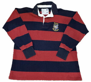 Vintage Oxford University Team Rugby Jersey English Shirt Striped Long Sleeve M 海外 即決