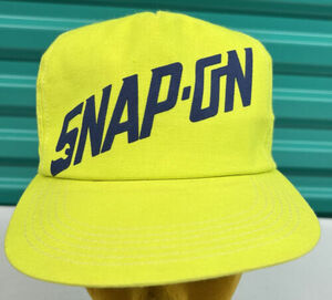 Vintage Snap On Hat Neon Yellow Snapback 80s 90s Lightweights Made In USA 海外 即決