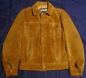 Schott Camel Tan Suede Trucker Jacket 海外 即決