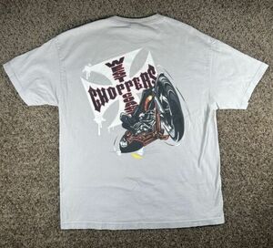 Vintage West Coast Choppers Cartoon Cross Shirt Size L Y2K Jesse Who 海外 即決