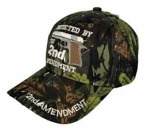 Protected By The 2nd Second Amendment Pistol Ball Cap Adjustable Embroidered Hat 海外 即決