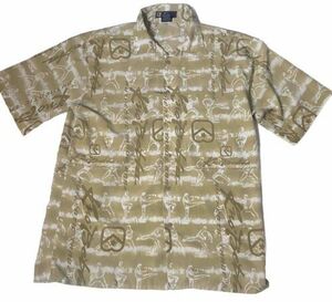 VTG Kno Betta Shirt Y2K Baseball Pitcher Print Brown White Button Up L 海外 即決