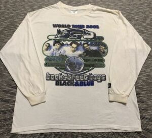 Vintage Backstreet Boys 2001 Tour band long sleeve shirt Size Large 海外 即決