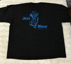 Vintage Jazz & Blues New Jersey T shirt Size XXL Double Sided 海外 即決