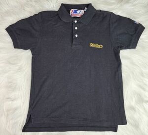 Vintage Starter Pittsburgh Steelers NFL Mens Short Sleeve Golf Polo Shirt (M) 海外 即決