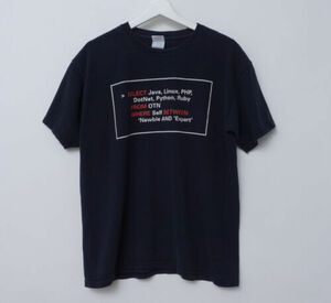 Vintage Oracle Technology T Shirt Java Linux PHP Python Size Large Ruby Black 海外 即決