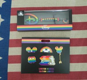 Limited Edition Rainbow Disney Key And Pin Set 海外 即決