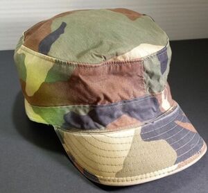 Official US Military Issue Woodland Class 1 Camouflage Cap(sz: 7-1/4)w/Ear Flap 海外 即決