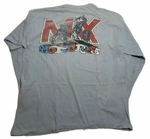 Vintage 80s Motorcross MX Long Sleeve T Shirt Sz M/L Single Stitch F6 海外 即決