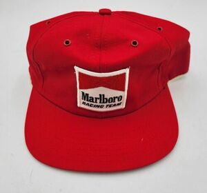 Marlboro Racing Team Gear Red Snapback Hat Cap One Size Made in USA 90s Vintage 海外 即決