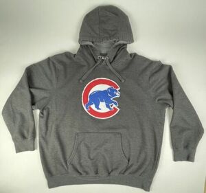 Chicago Cubs Men’s 2XL MLB Pullover Hoodie Gray 海外 即決