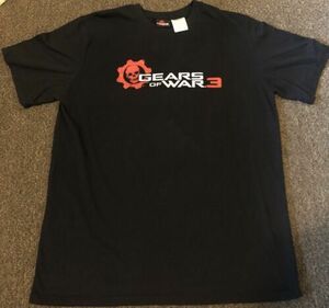 Gears of War 3 Xbox 360 Video Game Promo Vintage Shirt Black Mens Size L 海外 即決