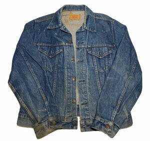 Vintage Levi’s Trucker Jean Jacket Size 42R USA DARK WASH K8 海外 即決