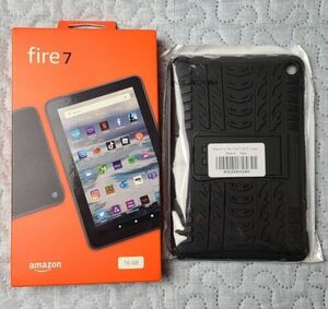 Amazon Fire 7 12th Generation 16GB Wi-Fi 7" Black New In Box Bundle With Case 海外 即決