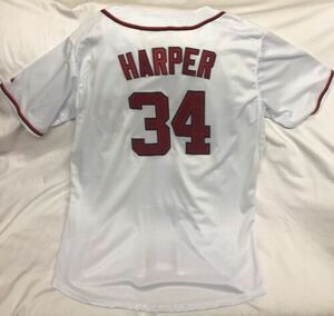 Washington Nationals Majestic Bryce Harper Authentic Jersey Sz 54 海外 即決